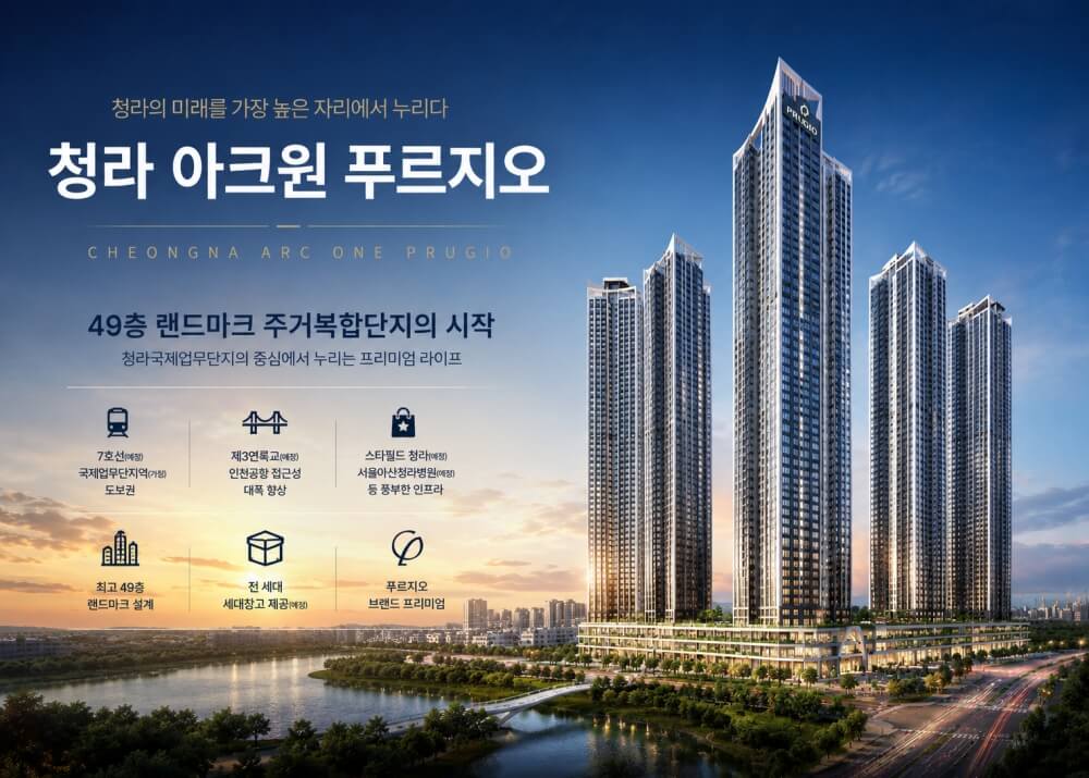 청라국제도시 핵심, 청라 아크원 푸르지오 분양 정보